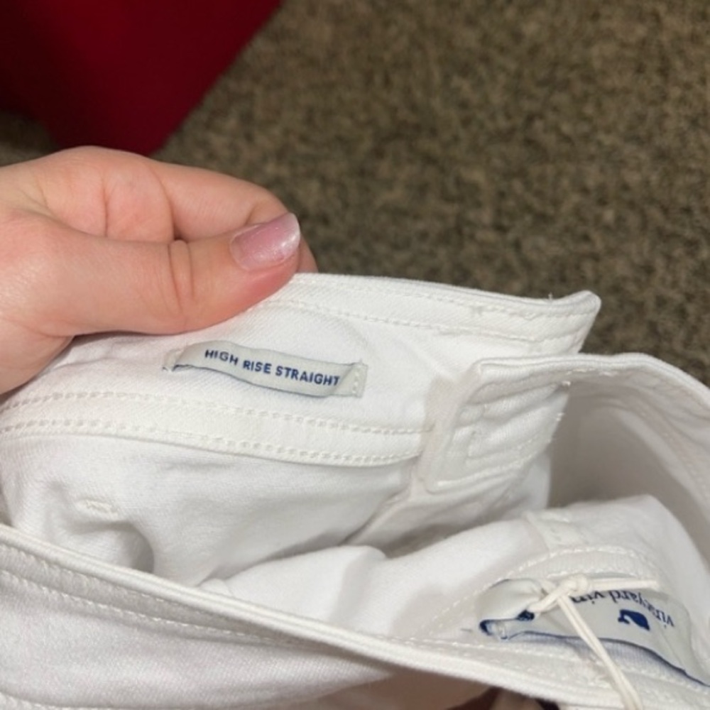 Vineyard Vines White High Rise Straight Crop Jeans – Size 26 – NWT - Picture 5 of 5